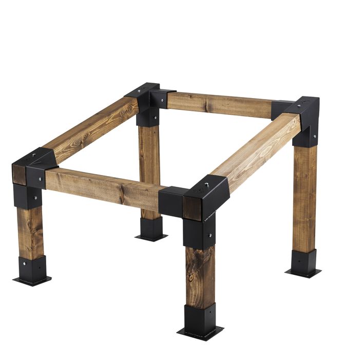 Комплект коннекторов для беседки с односкатной крышей из бруса. Коннекторы для бруса 100x100 c доставкой по всей России.