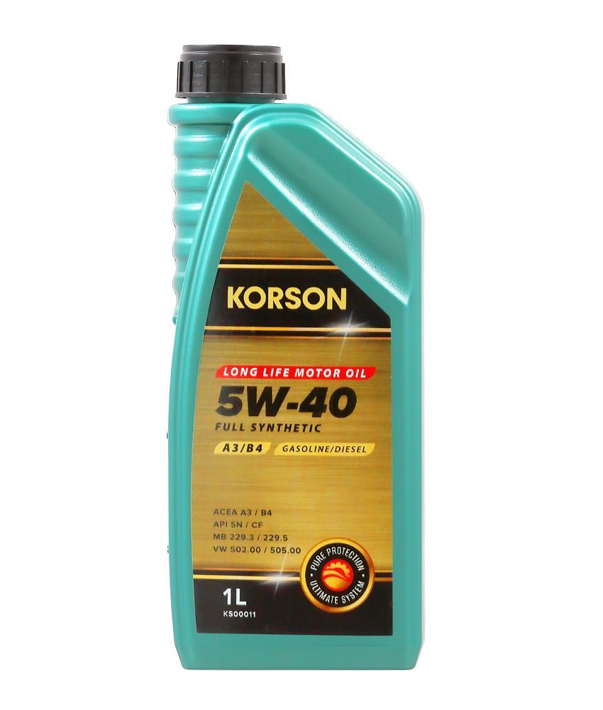 Купить KORSON 5W-40 FULL SYNTHETIC A3/B4 1л (синт. мотор. масло.)