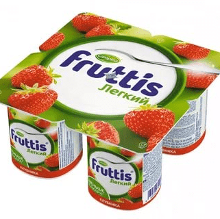 Купить ЙОГУРТОВЫЙ ПРОДУКТ FRUTTIS КЛУБНИКА 0,1% 110Г. доставка продуктов Тюмень . доставка продуктов в Тюмени . доставка фруктов Тюмень . доставка фру