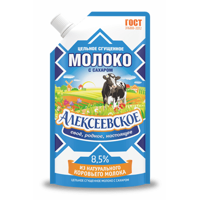 Купить АЛЕКСЕЕВСКОЕ МОЛОКО ЦЕЛЬНОЕ СГУЩЕННОЕ С САХАРОМ 8,5% 270 Г . доставка продуктов тюмень . доставка продуктов в тюмени . доставка фруктов тюмень 