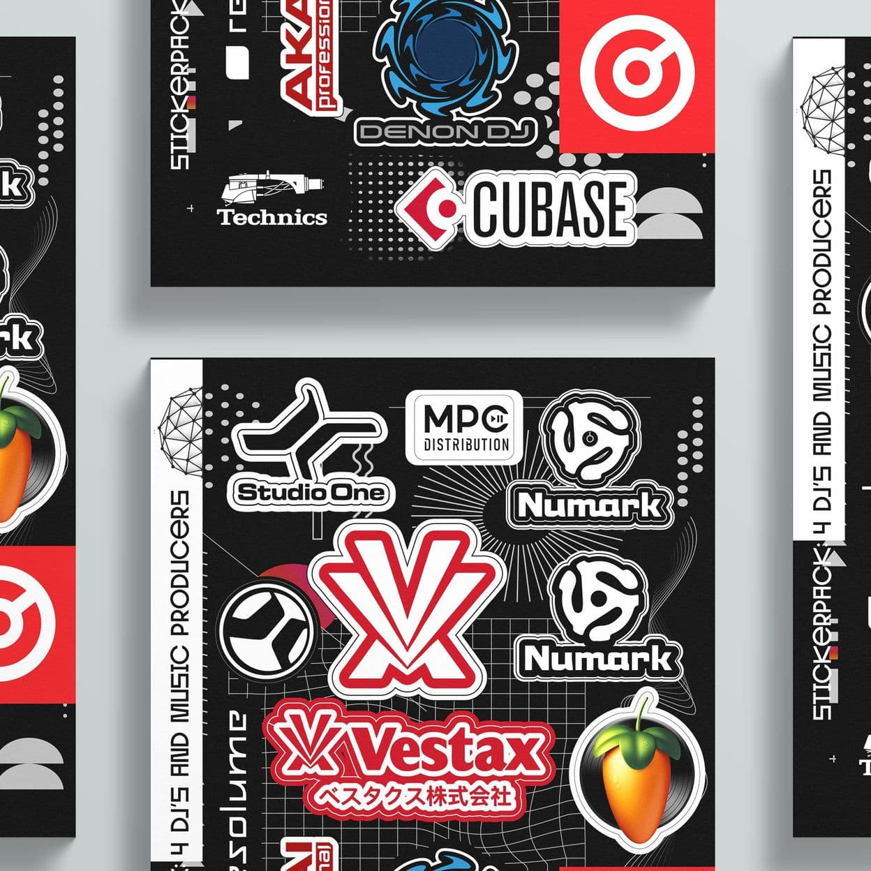 Купить Набор стикеров EDM100 Stickerpack - наклейки посвященные электронной танцевальной музыке