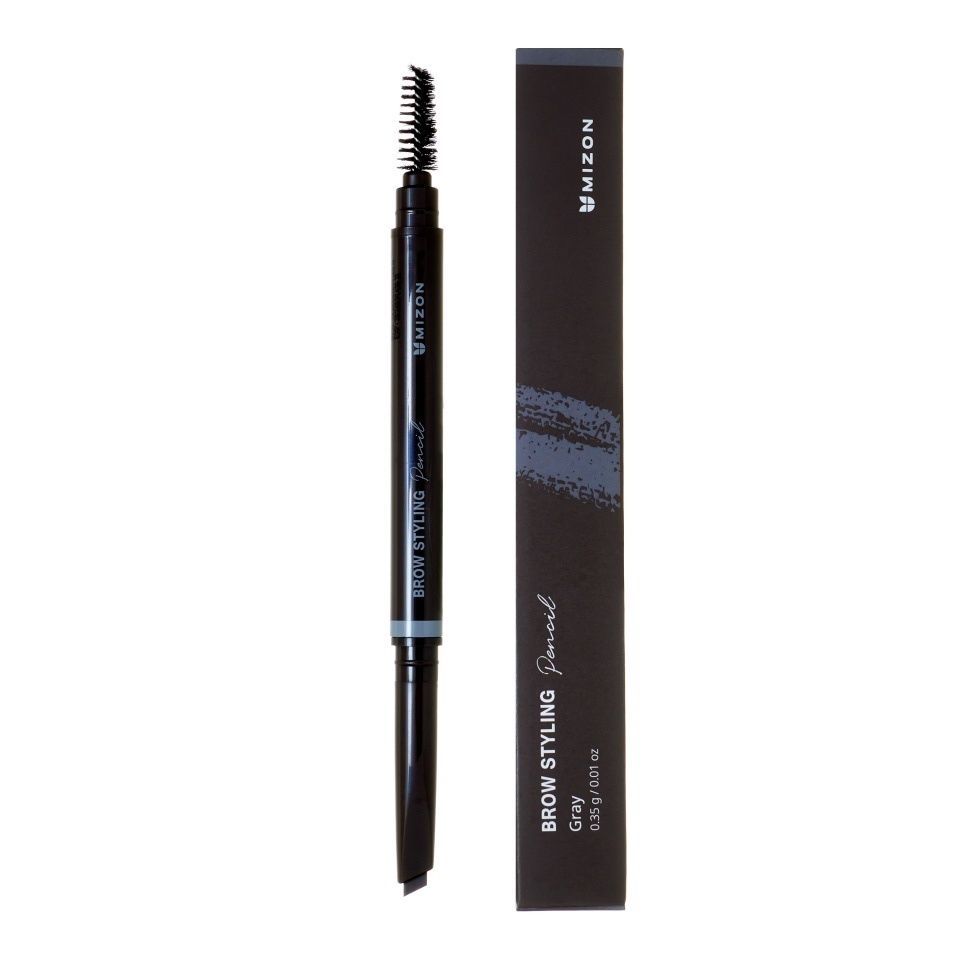 Купить MIZON Автокарандаш для бровей с щеточкой (серый)/BROW STYLING PENCIL [GRAY]