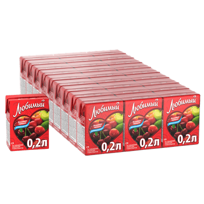 Купить НАПИТОК ЛЮБИМЫЙ ВИШНЯ-ЧЕРЕШНЯ 0,2 Л. Х 27 ШТ. доставка продуктов тюмень . доставка продуктов в тюмени . доставка фруктов тюмень . доставка фрук