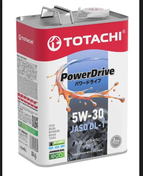 Купить Синтетическое моторное масло TOTACHI POWERDRIVE Fully Synthetic 5W-30 JASO DL-1 4л