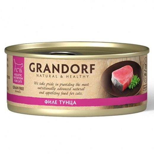 Купить GRANDORF влажный корм для кошек филе тунца 70 гр