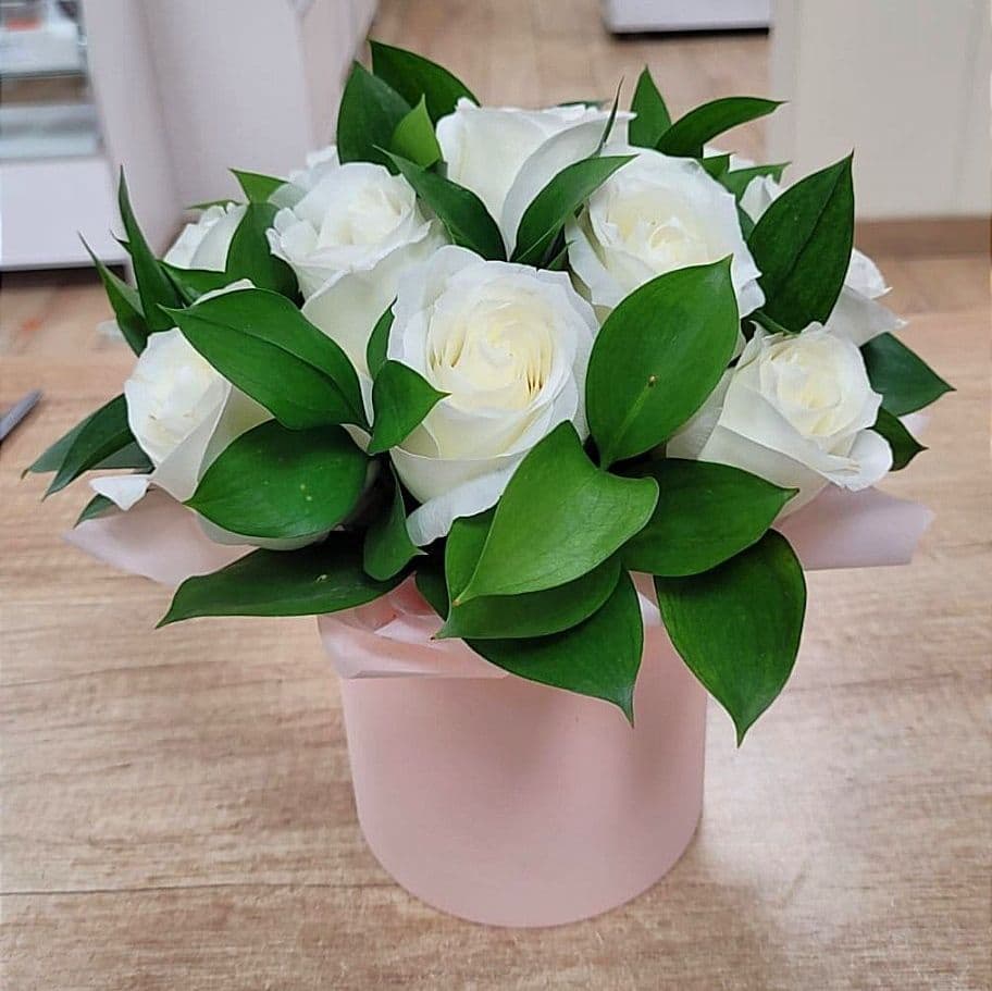 Купить Композиция Белые розы