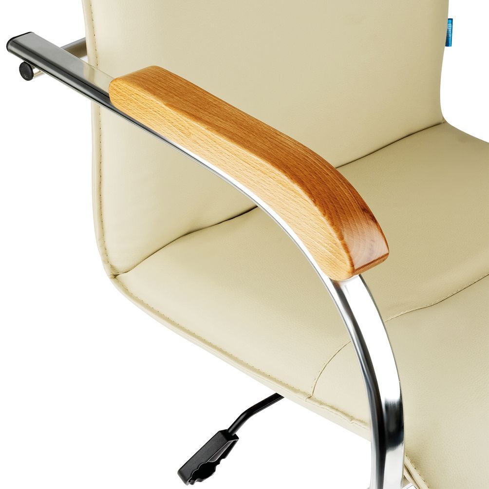 Купить Кресло оператора Helmi HL-M23 "Самба G/Samba G", CH, экокожа, бежевый, бук, механизм качания BOX1. Артикул 344618