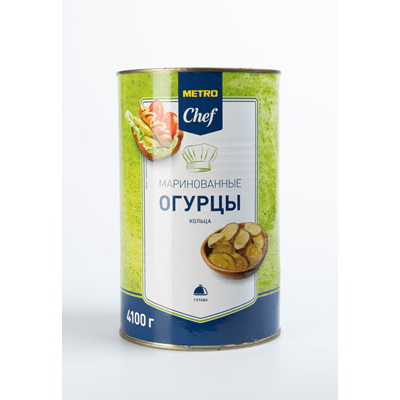Купить ОГУРЦЫ METRO CHEF РЕЗАННЫЕ 4250 Г. с доставкой на дом . Доставка продуктов Тюмень , доставка продуктов в Тюмени , dostavka-produktov-tyumen , d