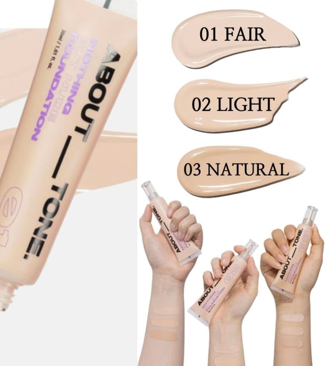 Купить About Tone Тональная основа – натуральный Nothing But Nude Foundation – 03 Natural 30 мл