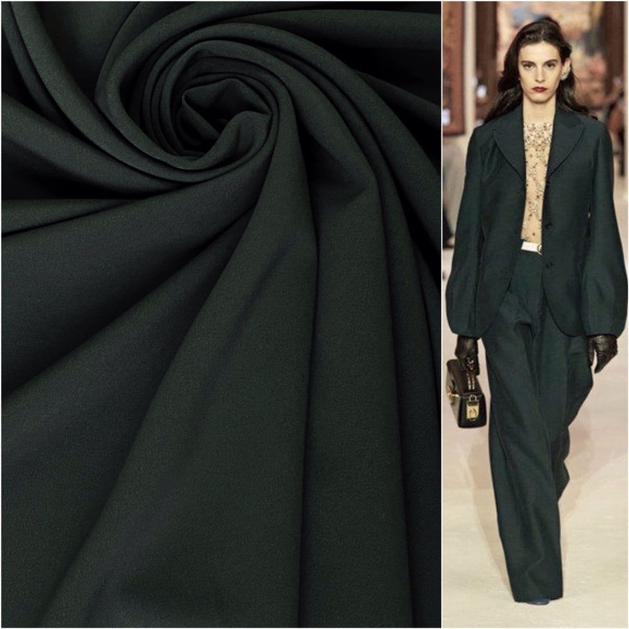 Купить ткань натуральная вискоза с эластаном , крепового плетения, линия SFerragamo.