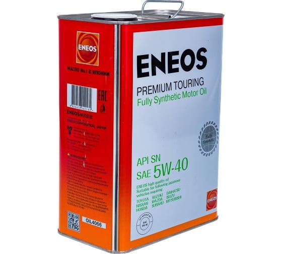 Купить Моторное масло ENEOS Premium Touring SN 5W40 4л