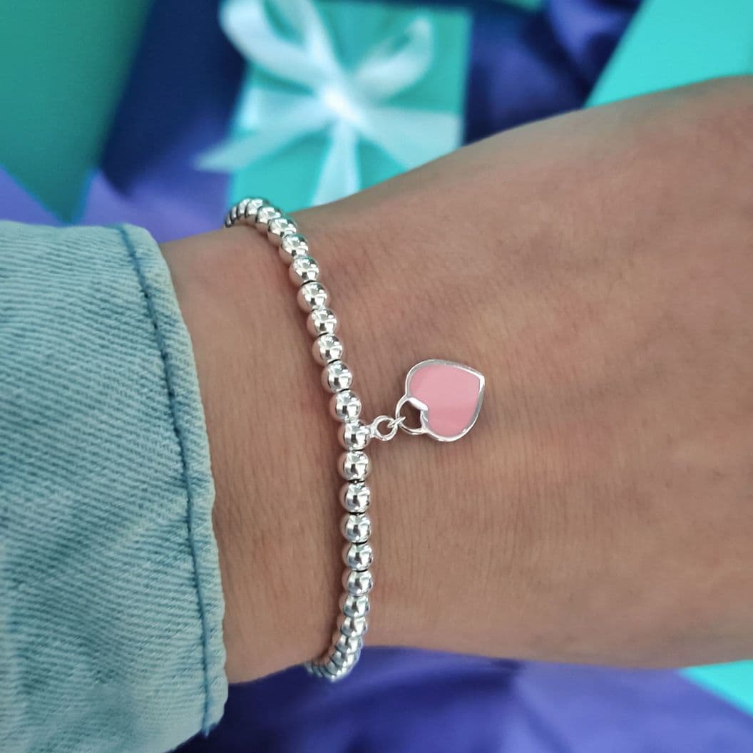 Купить Браслет Tiffany Return to с бриллиантом розовое сердце