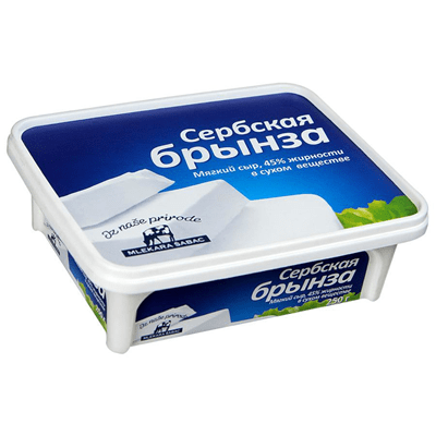 Купить СЫР MLEKARA SABAC СЕРБСКАЯ БРЫНЗА МЯГКИЙ 45% 250 Г. с доставкой на дом . Доставка продуктов Тюмень , доставка продуктов в Тюмени , dostavka-pro