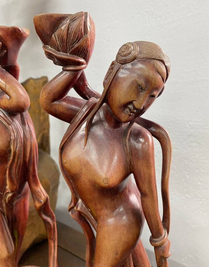 Купить Две деревянные статуэтки в китайском стиле