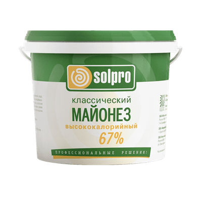 Купить МАЙОНЕЗ SOLPRO 67% 10 Л. доставка продуктов Тюмень . доставка продуктов в Тюмени . доставка фруктов Тюмень . доставка фруктов в Тюмени . достав