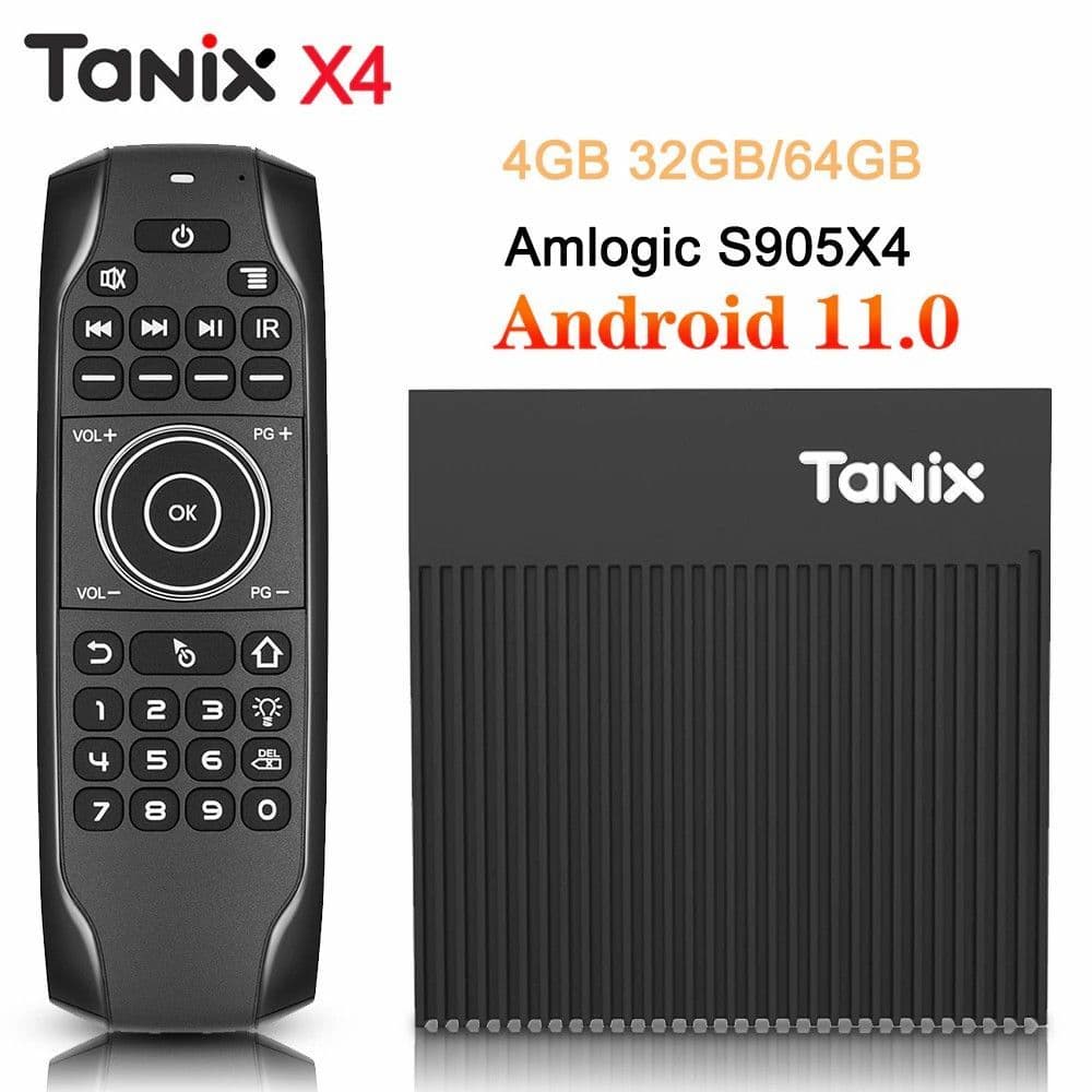 Купить Смарт ТВ приставка Tanix X4, Android 11, Amlogic S905X4, 4 Гб, 32 ГБ, двойной Wi-Fi