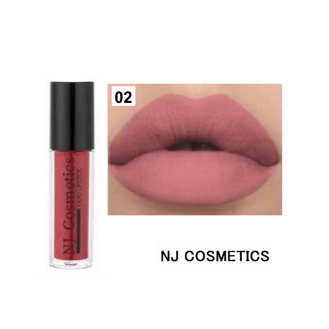 Купить NJ Cosmetics Блеск матовый водостойкий/ тон 02