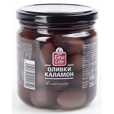 Купить ОЛИВКИ FINE LIFE КАЛАМОН 340 Г. доставка продуктов Тюмень . доставка продуктов в Тюмени . доставка фруктов Тюмень . доставка фруктов в Тюмени .