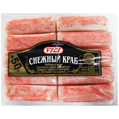 Купить КРАБОВЫЕ ПАЛОЧКИ СНЕЖНЫЙ КРАБ ОХЛАЖДЕННЫЕ 250 Г. доставка продуктов тюмень . доставка продуктов в тюмени . доставка фруктов тюмень . доставка ф