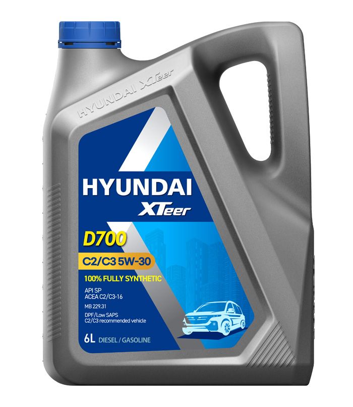 Купить Моторное масло HYUNDAI XTeer D700 C2/C3 5W30 (Diesel Ultra C3 5W30), 6 л