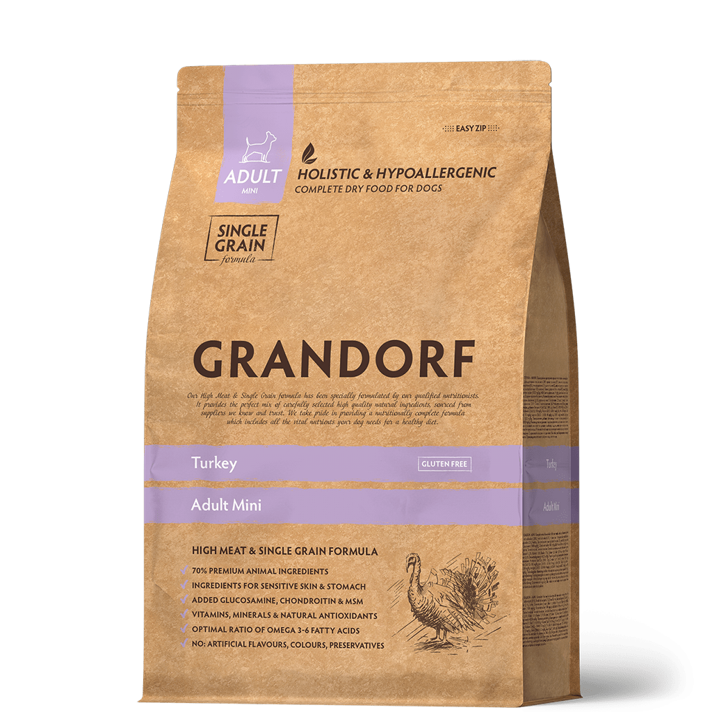 Купить GRANDORF Adult Mini сухой корм для взрослых собак мелких пород, с ягненком и индейкой 3кг