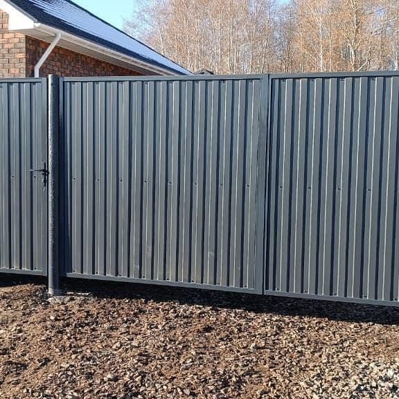 Купить Установим забор из профнастила и откатные ворота