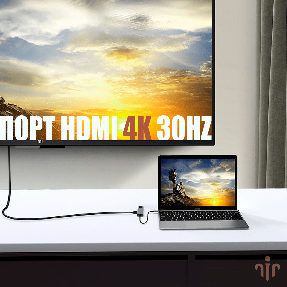 Купить USB HUB 8 в 1 с 4K HDMI