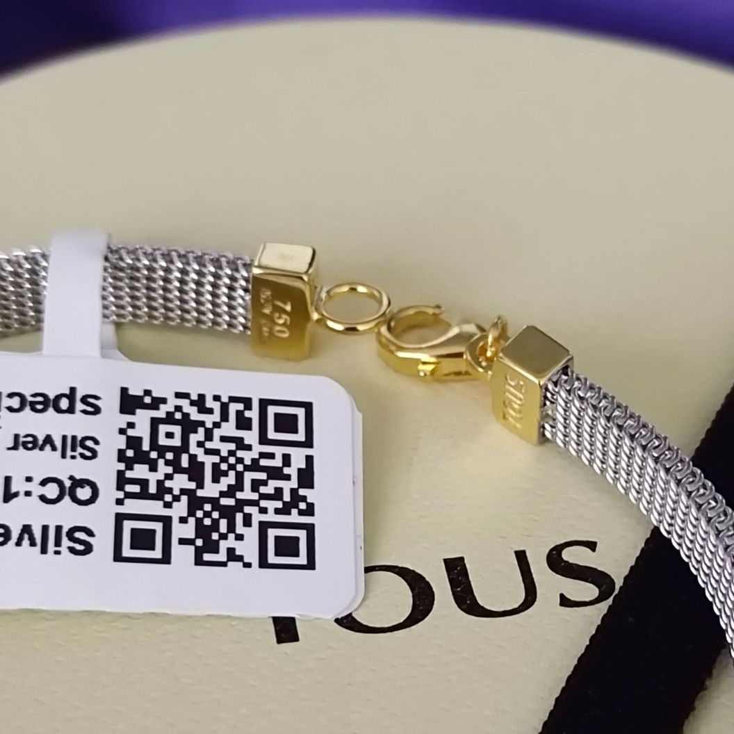 Купить Браслет Tous Mesh золотой мишка большой