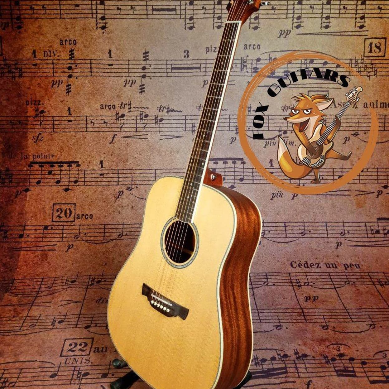 Купить Акустическая гитара из массива Crafter D6 с чехлом