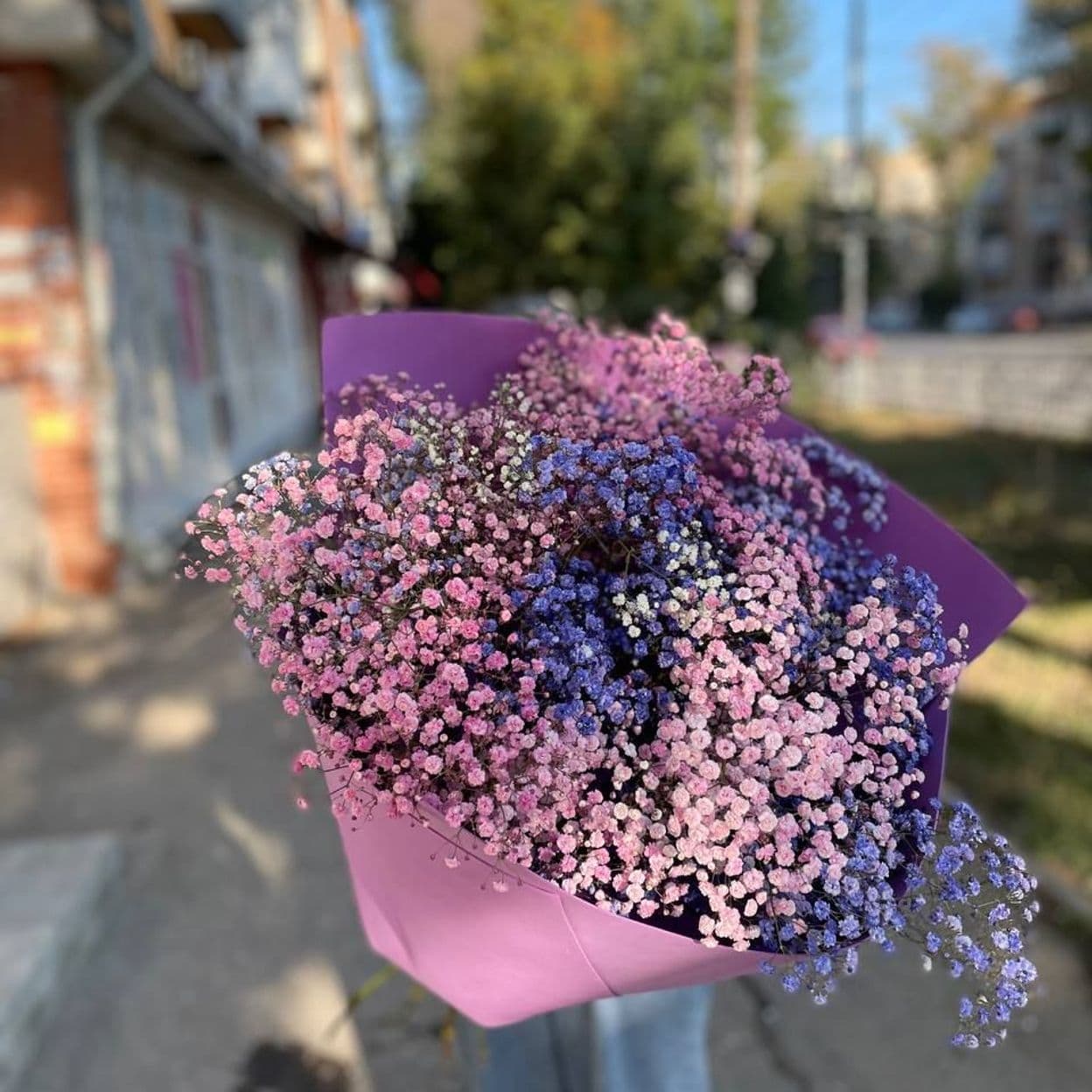 Купить Букет-Гигант из 11 гипсофил в фоамиране