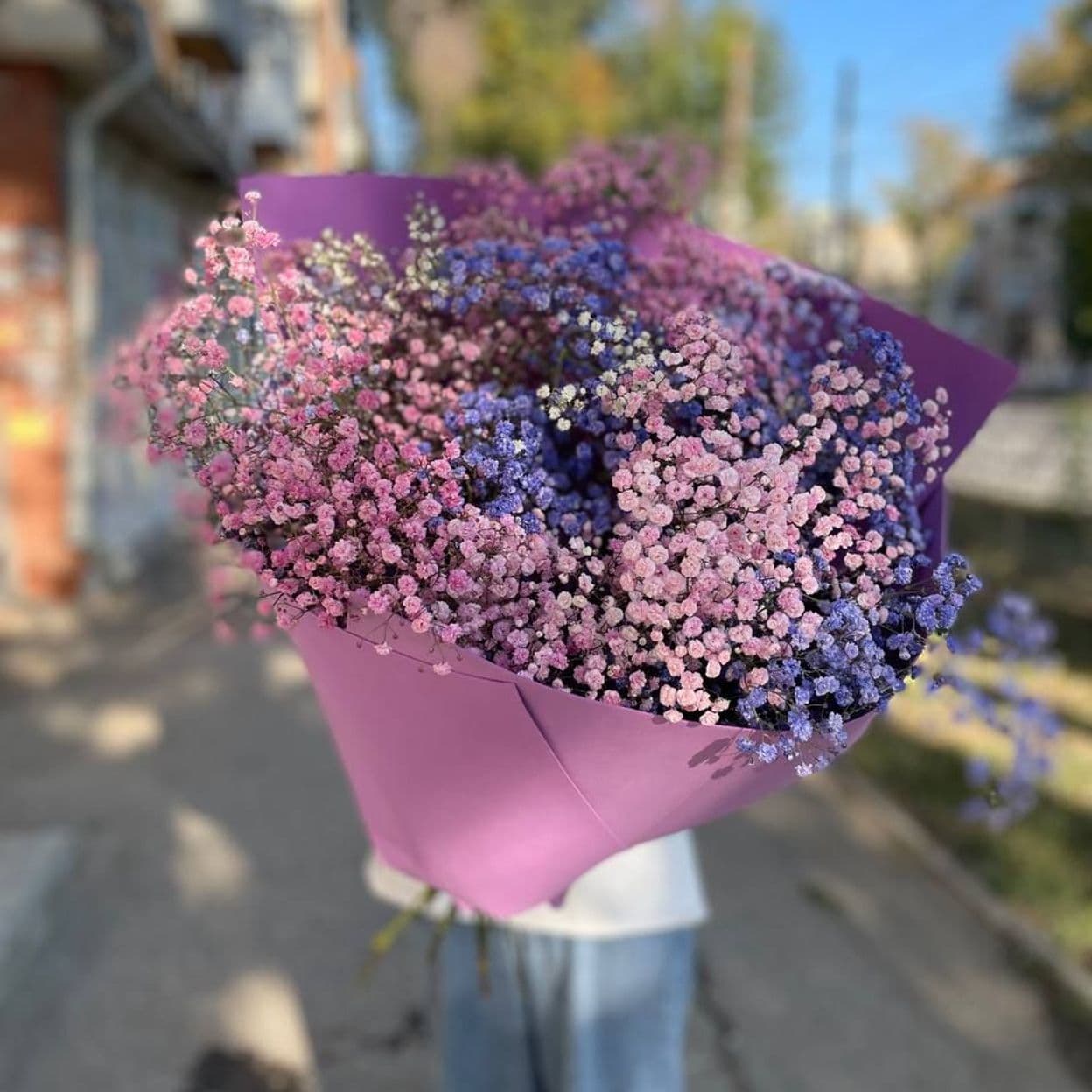 Купить Букет-Гигант из 11 гипсофил в фоамиране