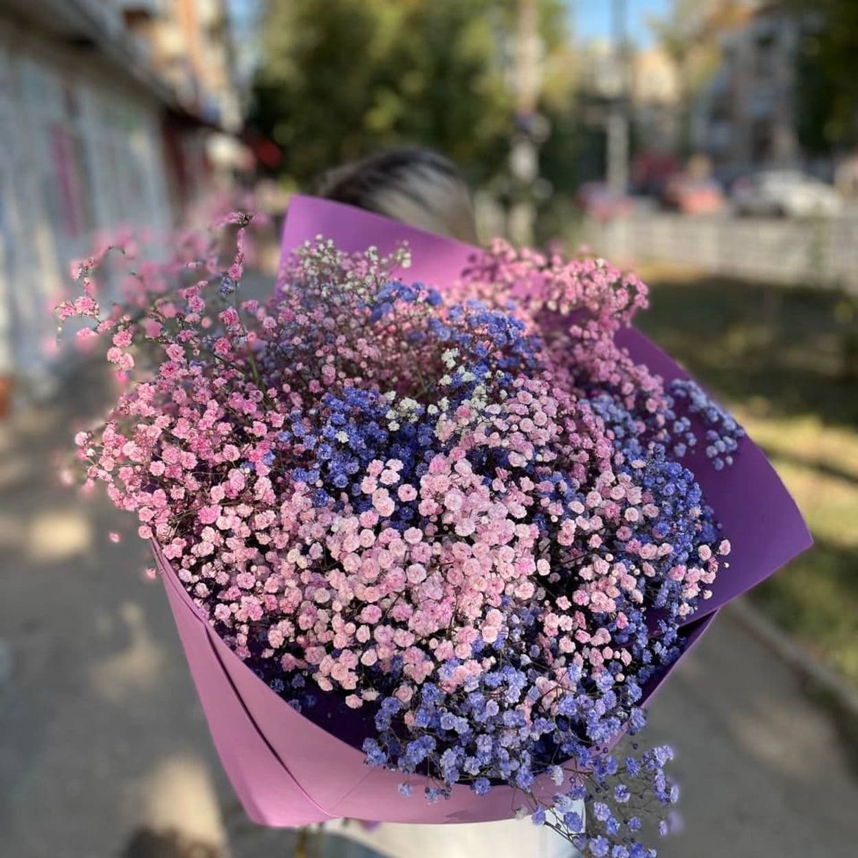 Купить Букет-Гигант из 11 гипсофил в фоамиране