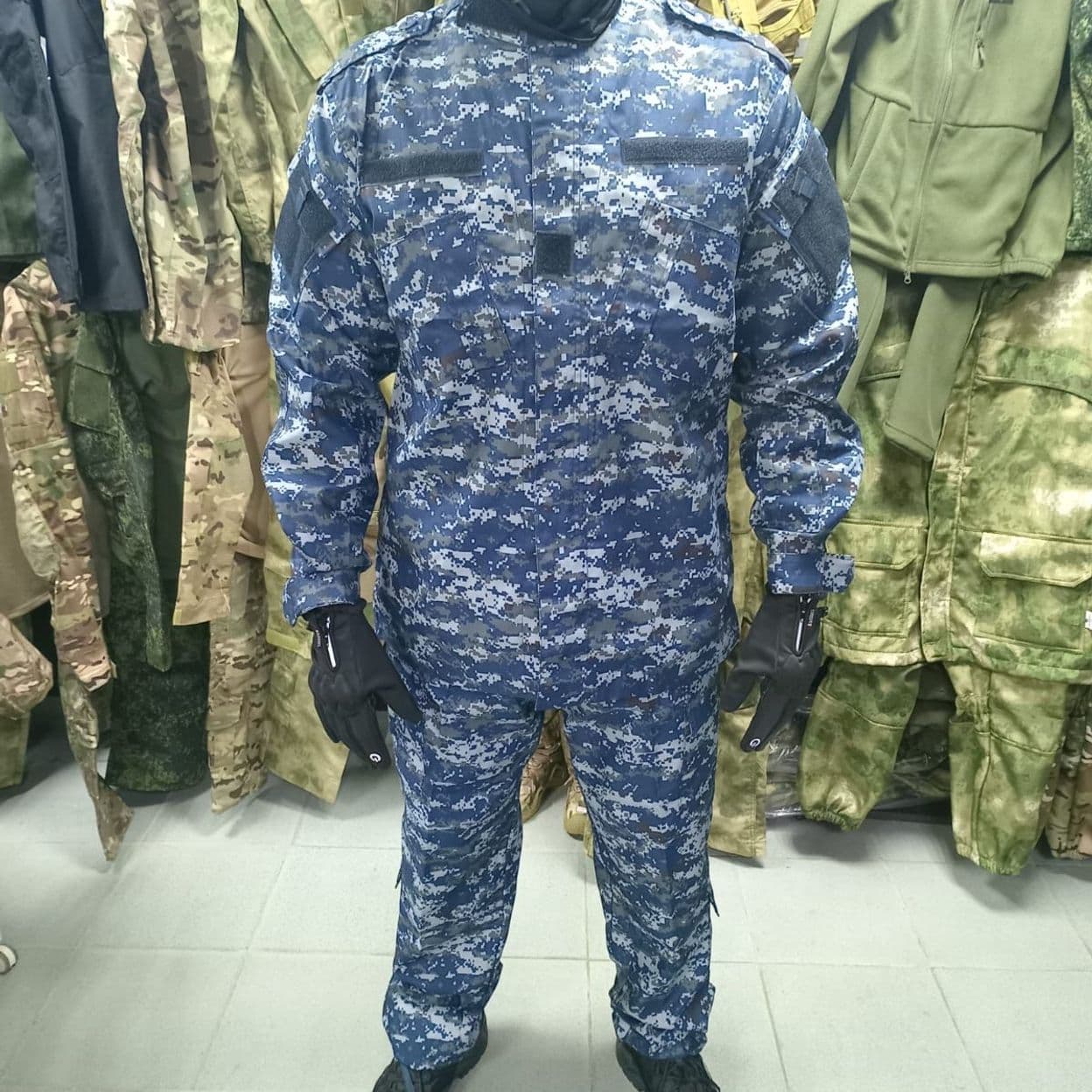 Купить тактический костюм ACU синий пиксель