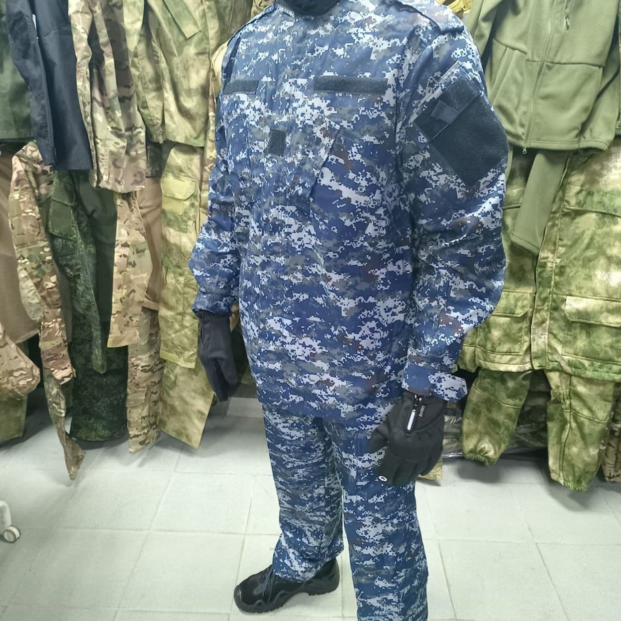 Купить тактический костюм ACU синий пиксель