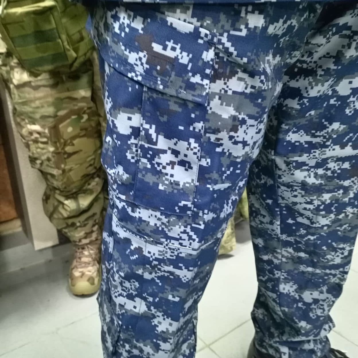 Купить тактический костюм ACU синий пиксель
