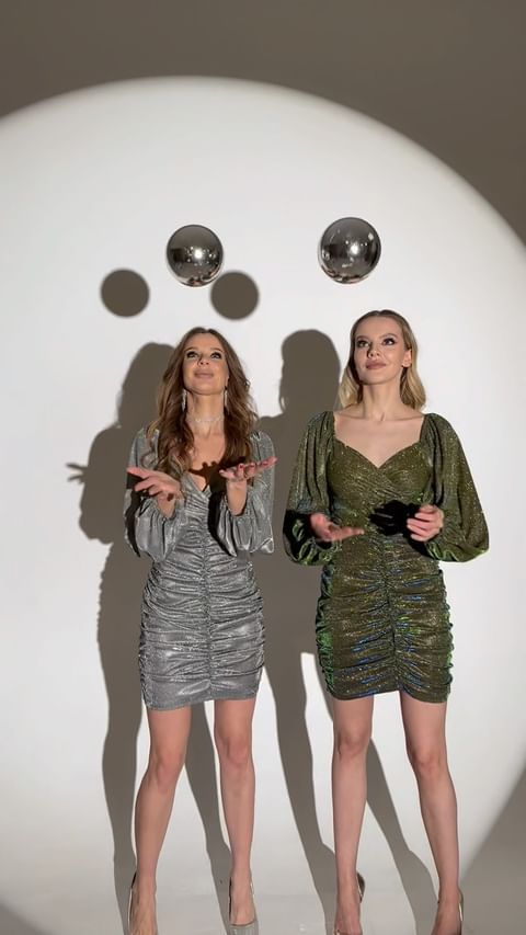 Купить Платье мини из сверкающей ткани