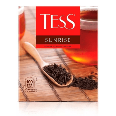 Купить TESS ЧАЙ ЧЕРНЫЙ ЦЕЙЛОНСКИЙ SUNRISE 100 ШТ. X 1,8 Г. доставка продуктов Тюмень . доставка продуктов в Тюмени . доставка фруктов Тюмень . доставк
