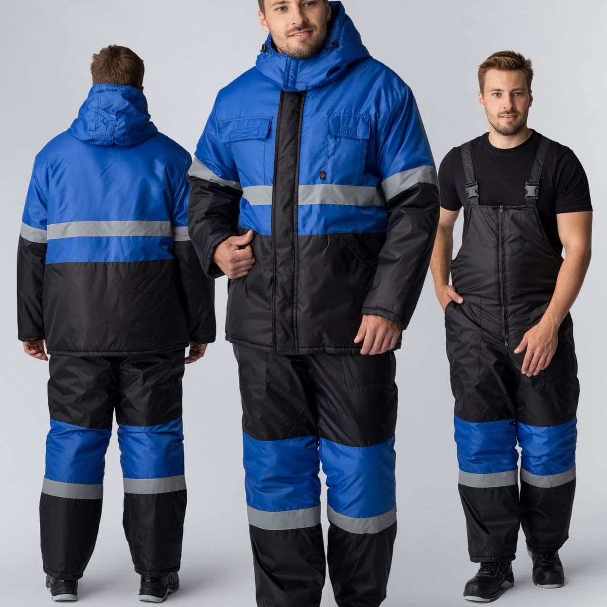 Купить Костюм зимний Мегрес-2 СОП (тк.OxLine,90) п/к, васильковый/черный