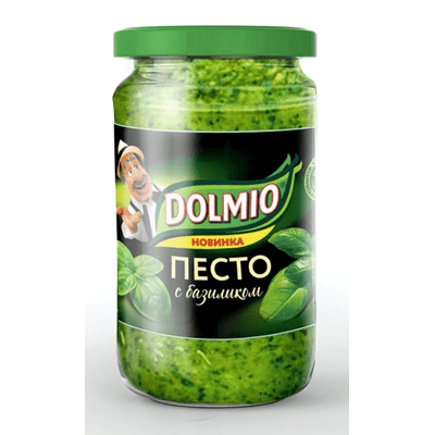 Купить СОУС DOLMIO ПЕСТО С БАЗИЛИКОМ 180 Г. с доставкой на дом . Доставка продуктов Тюмень , доставка продуктов в Тюмени , dostavka-produktov-tyumen ,