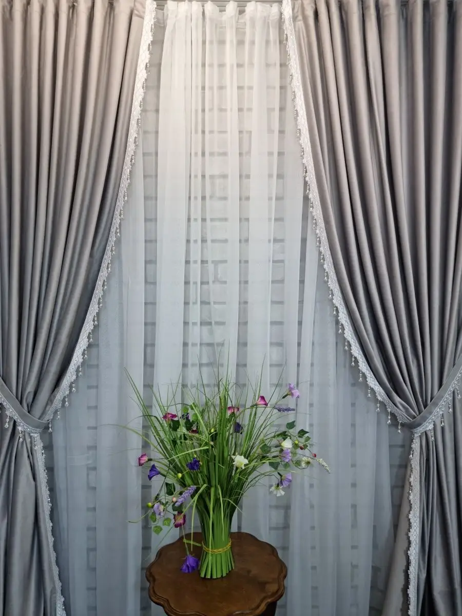 Купить Шторы бархатные с бахромой 200×270