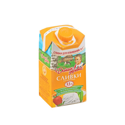 Купить СЛИВКИ ДОМИК В ДЕРЕВНЕ 33% 480 Г. доставка продуктов Тюмень . доставка продуктов в Тюмени . доставка фруктов Тюмень . доставка фруктов в Тюмени