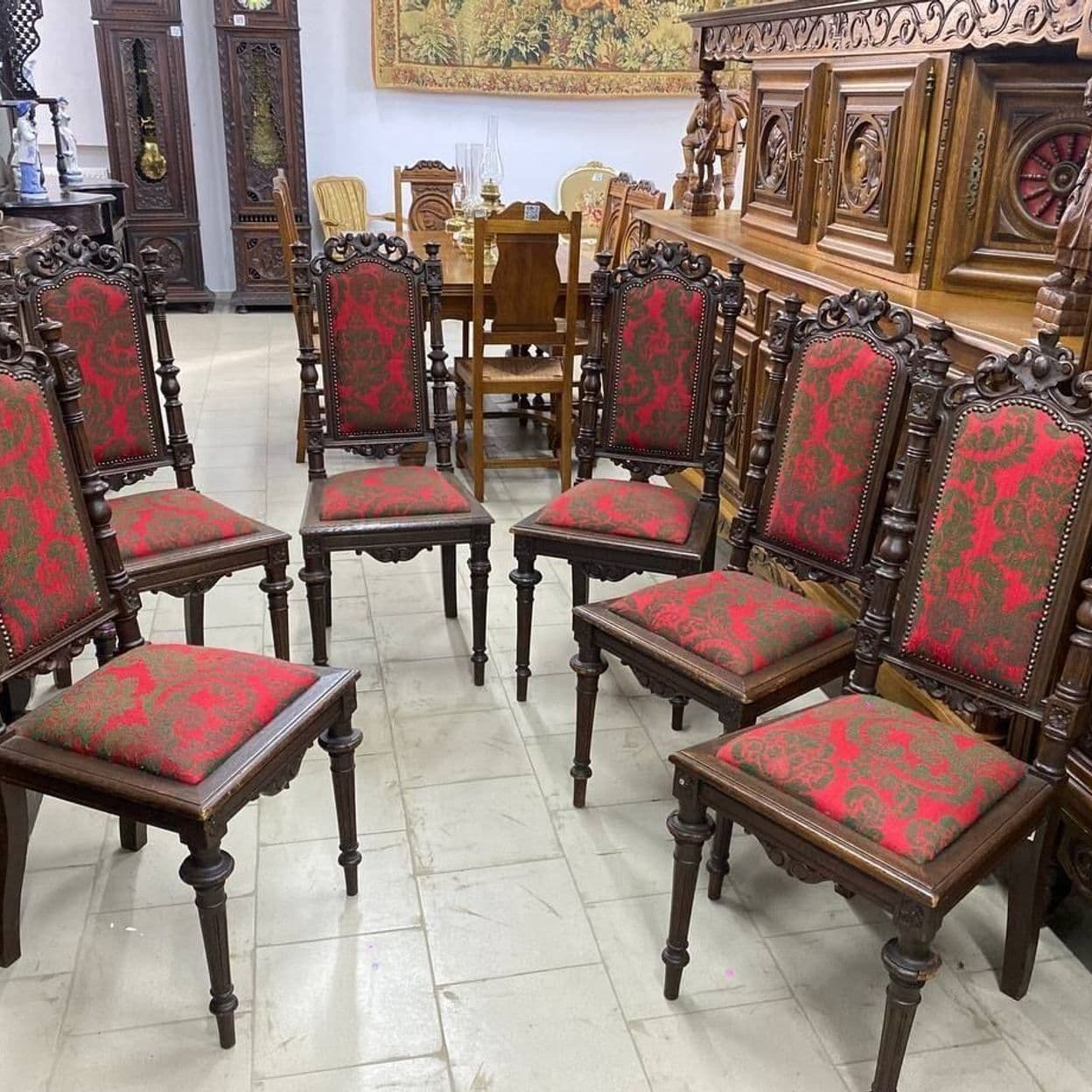 Купить Комплект старинных стульев 6 шт