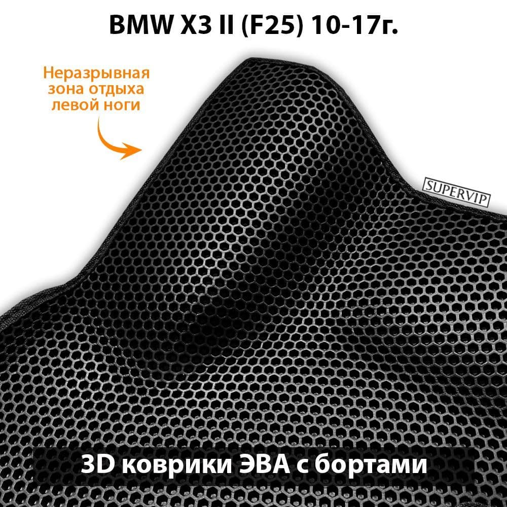 Купить Автоковрики ЭВА с бортами для BMW X3 II (F25)