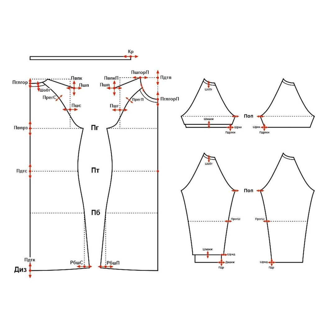 Купить Конструкция платья с рукавом реглан (трикотаж)