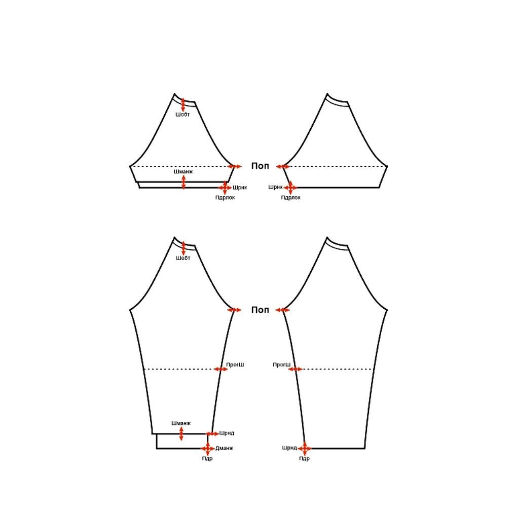 Купить Конструкция платья с рукавом реглан (трикотаж)