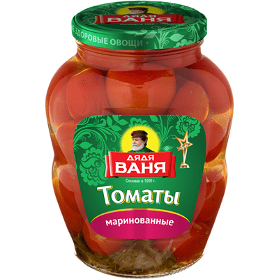 Купить ДЯДЯ ВАНЯ ТОМАТЫ МАРИНОВАННЫЕ 1,8 КГ. с доставкой на дом . Доставка продуктов Тюмень , доставка продуктов в Тюмени , dostavka-produktov-tyumen 