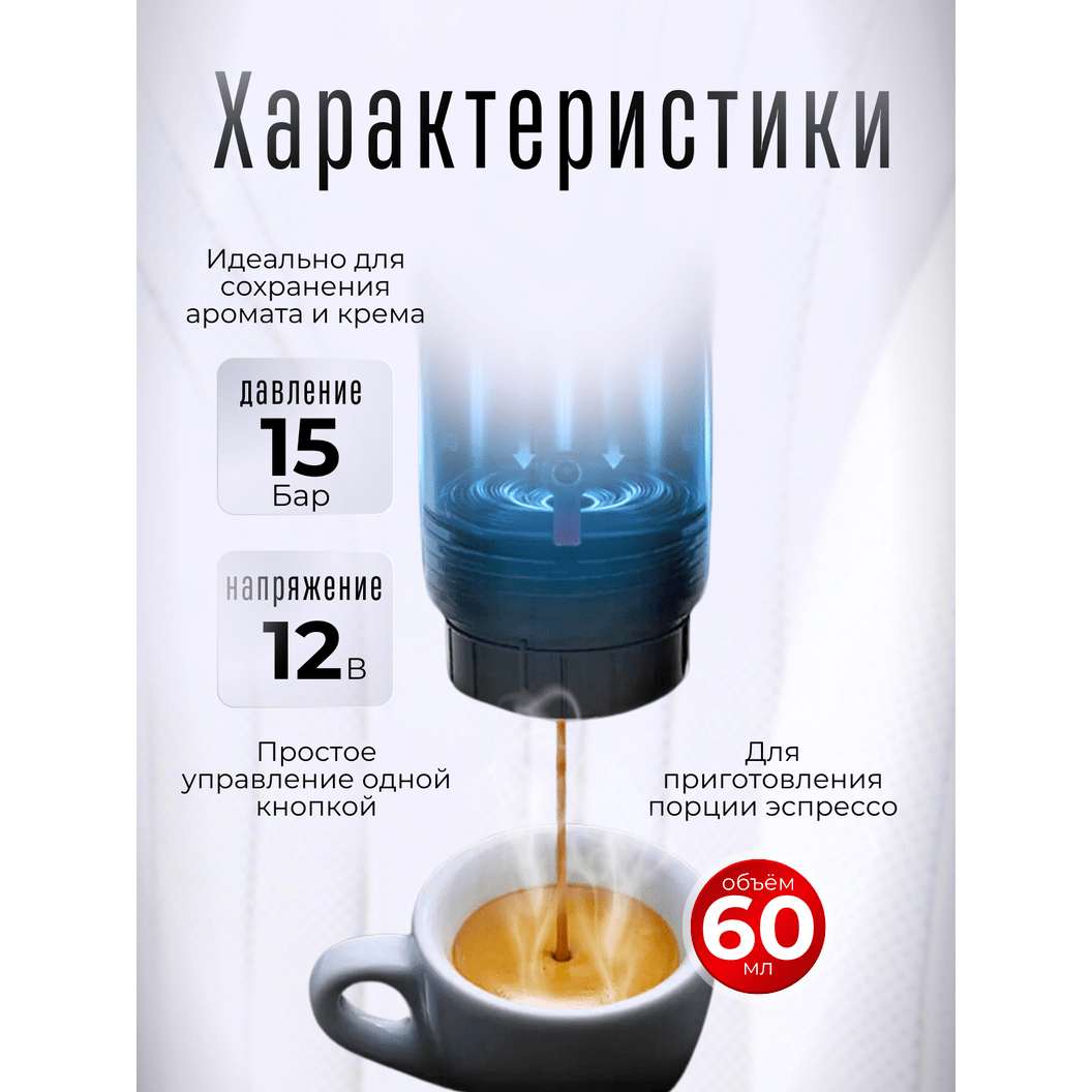 Купить Кофеварка капсульная универсальная портативная 3в1 автомобильная