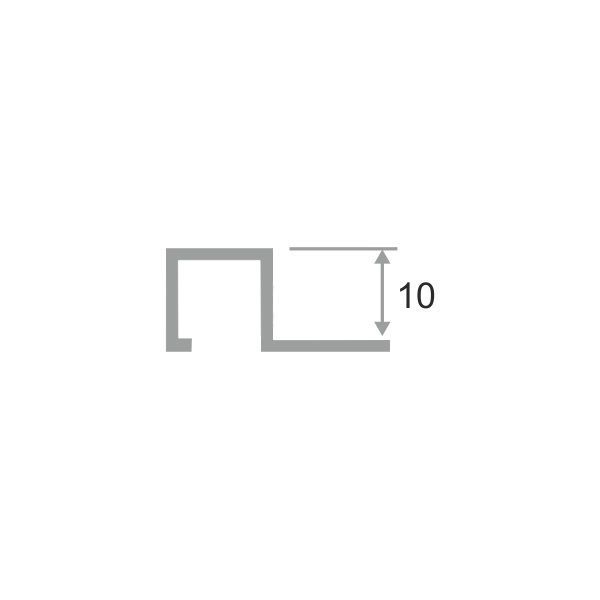 Купить Алюминиевый П-образный профиль ПА-П10/10 для плитки 2,7м.