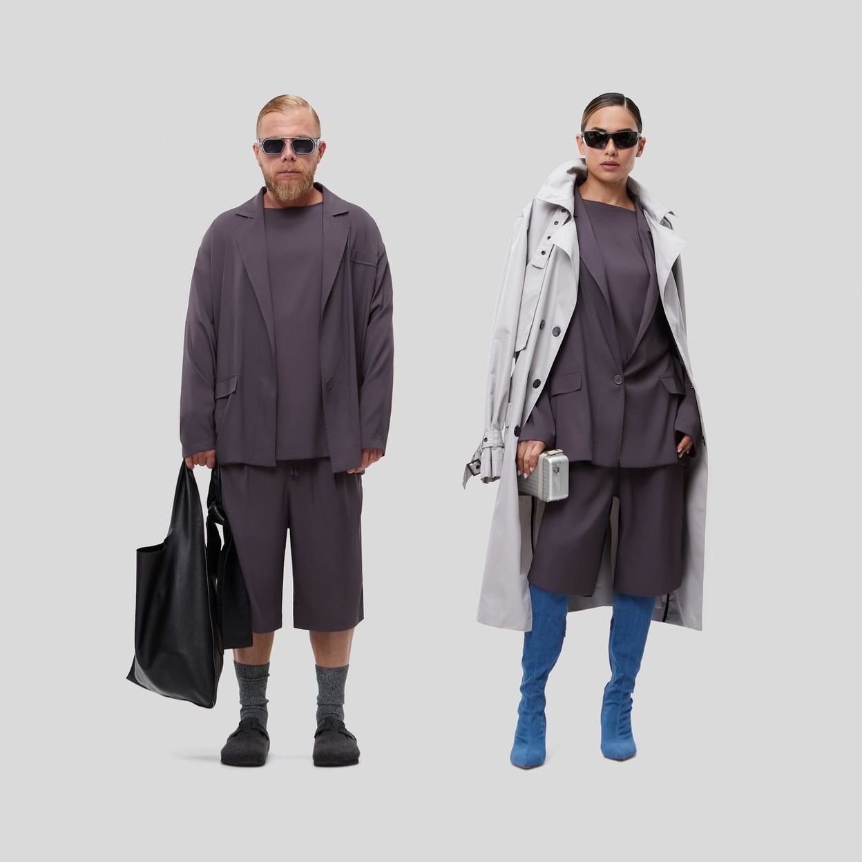 Купить Уникальный комплект Silk Touch, который состоит из пиджака oversize, футболки, штанов, шорт, маски для сна и платка.