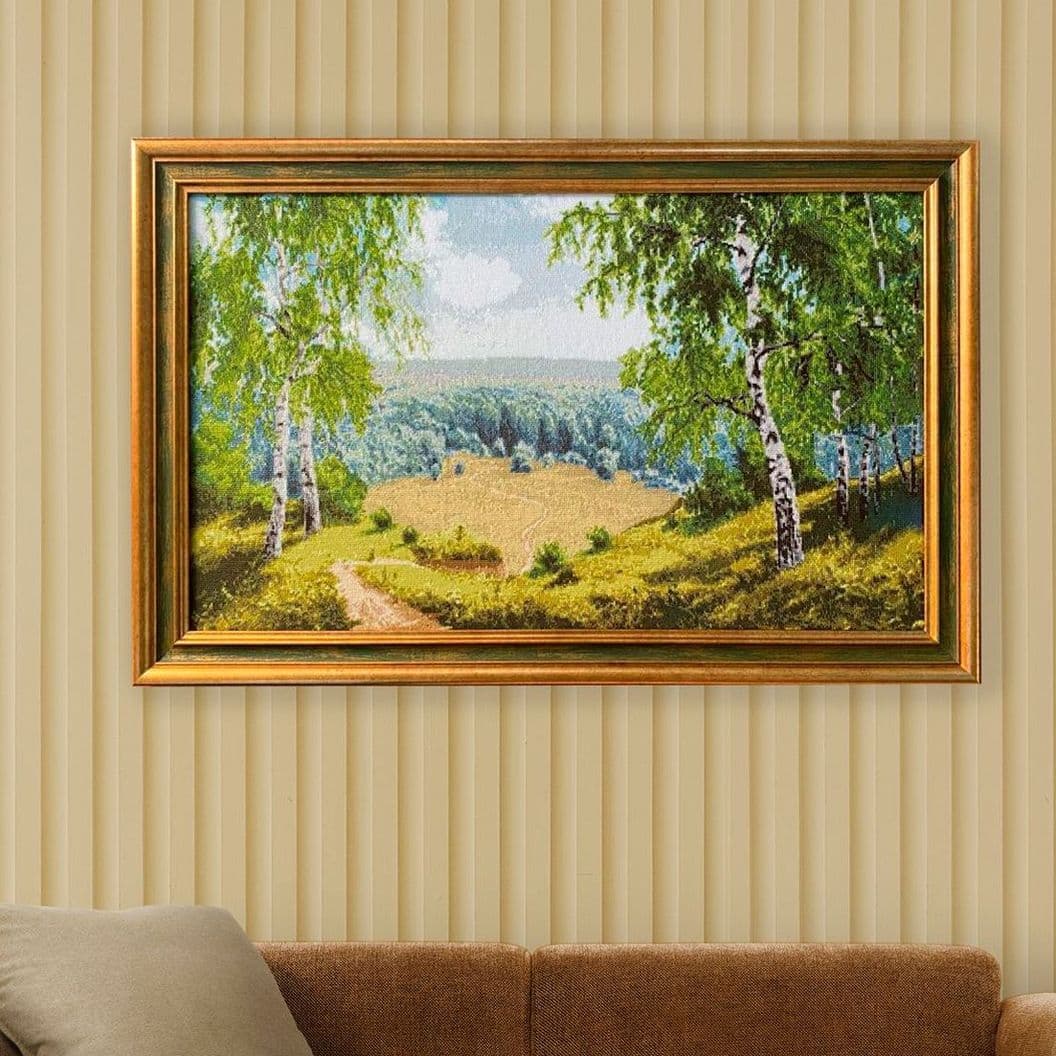 вышивка крестом купить пейзаж Лесные дали